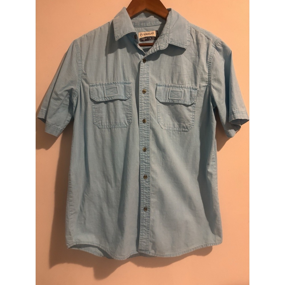 Magellan Shirt Fishing Gear Men's Short Sleeve Button Down Small
